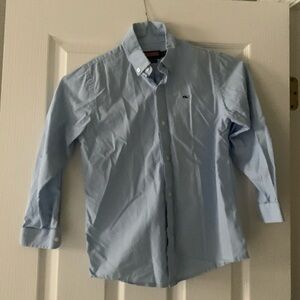 Kids size 7 blue vineyard vines long sleeve dress shirt